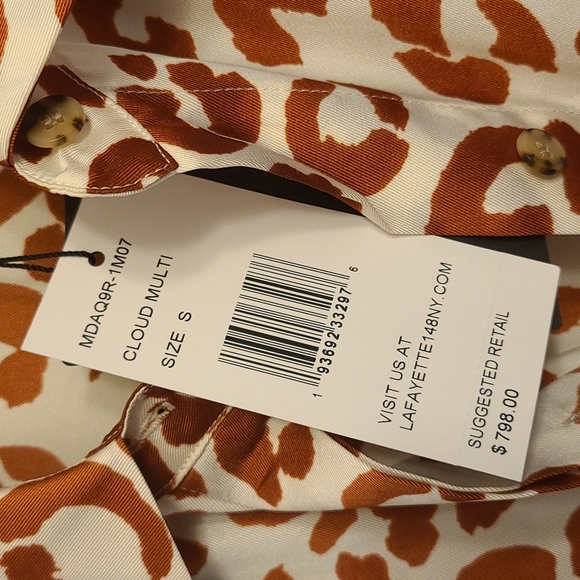 Layfayette 148 Animal Print Shirt Dress Size Small - Picture 4 of 6